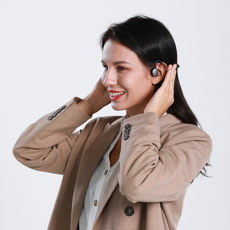 MES-E100 Mearsun Bone Conduction Hearing Aid – Bluetooth Compatible/AI Adaptive Sound/DIY Customizable Fitting/Waterproof/Dual Function for Hearing and Music - Mearsun