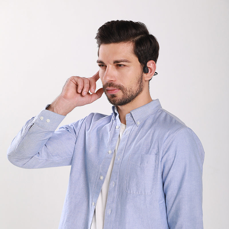 MES-E100 Mearsun Bone Conduction Hearing Aid – Bluetooth Compatible/AI Adaptive Sound/DIY Customizable Fitting/Waterproof/Dual Function for Hearing and Music - Mearsun