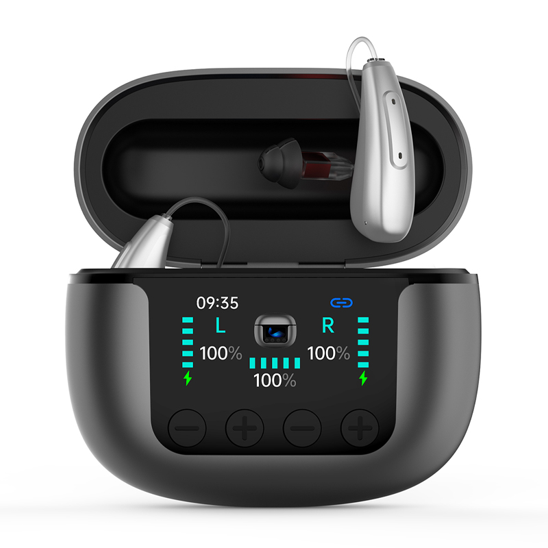 Mearsun CZ-B811 charging case with battery display and hearing aid